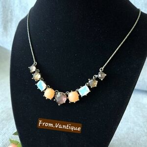 🟤🟠 Vintage Boho Crystal Bead Bronze Necklace ⛓️